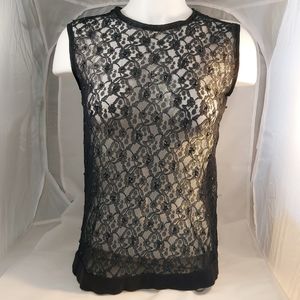 vtg lace embellished sequined shirt small 1930s